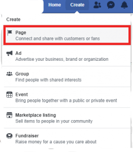 How to create a facebook business page, step 3