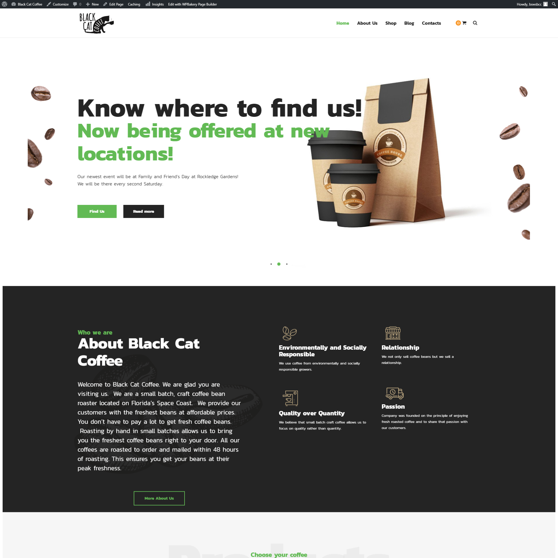 Blue Shift Web Services Web Design - Black Cat Coffee preview