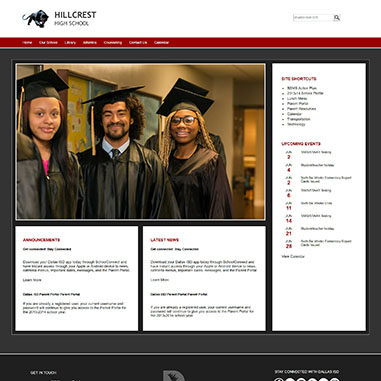 Blue Shift Web Services Web Design - Hillcrest High School preview