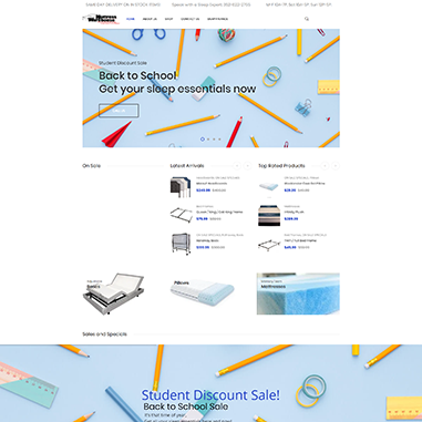 Blue Shift Web Services Web Design - Mattress Warehouse preview