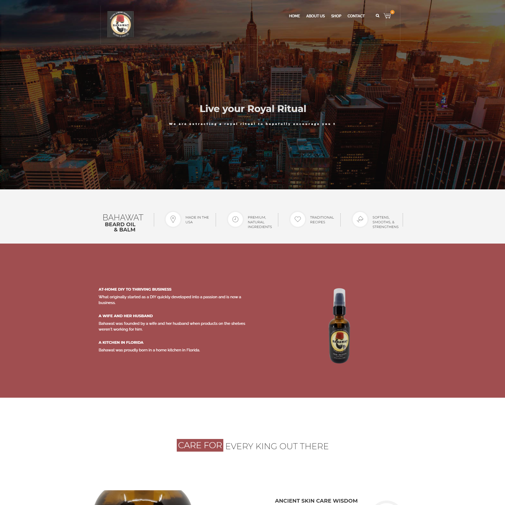 Beard Oil Website Design
