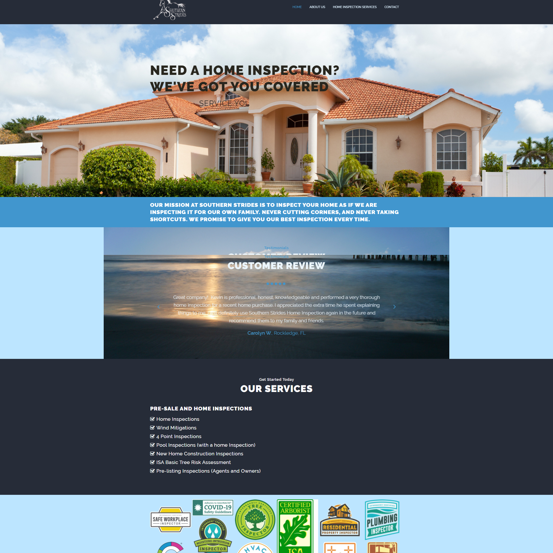 Blue Shift Web Services Web Design - Southern Strides Home Services